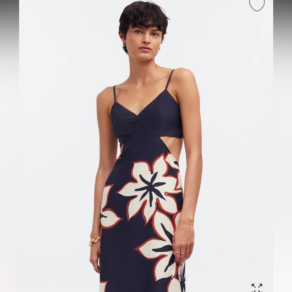 NWT Madewell Women’s Open-Back Maxi Dress in Silk Floral Size 0 - Picture 2 of 10